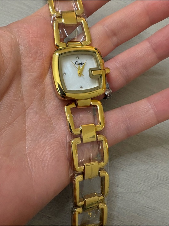 Accessories - Gold-Tone Square Link Women's Watch